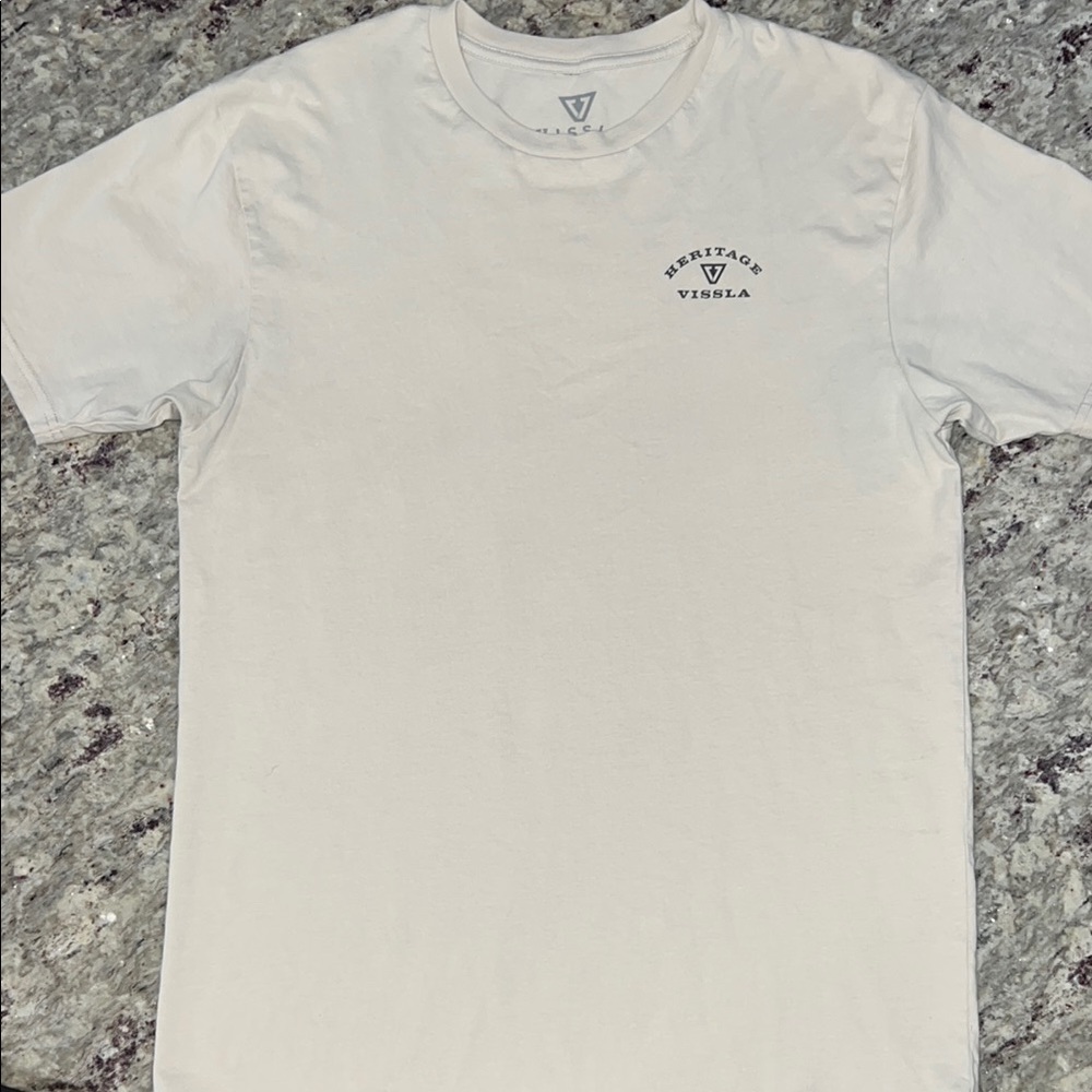 VISSLA White Short Sleeve Crew Neck Tee Mens Size Medium
